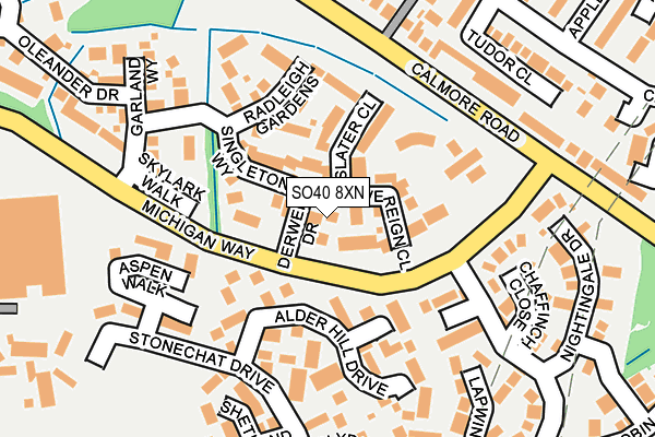 SO40 8XN map - OS OpenMap – Local (Ordnance Survey)