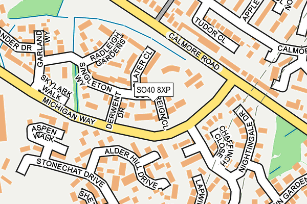 SO40 8XP map - OS OpenMap – Local (Ordnance Survey)
