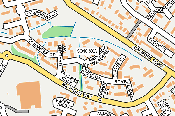 SO40 8XW map - OS OpenMap – Local (Ordnance Survey)