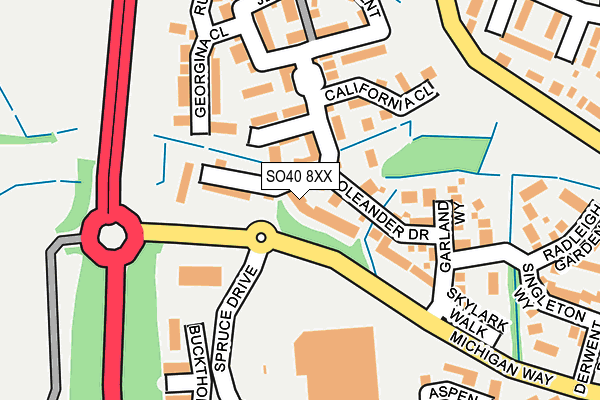 SO40 8XX map - OS OpenMap – Local (Ordnance Survey)