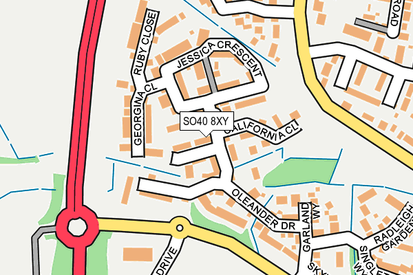 SO40 8XY map - OS OpenMap – Local (Ordnance Survey)