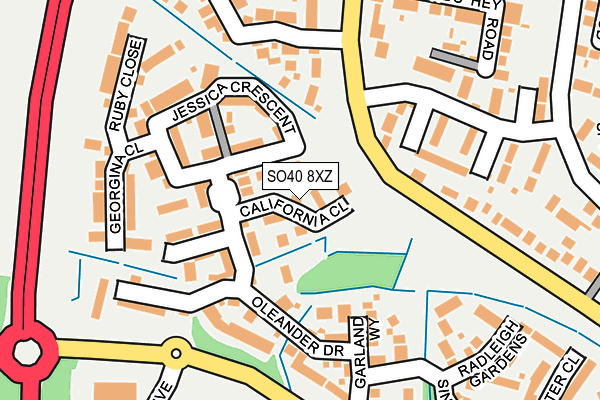 SO40 8XZ map - OS OpenMap – Local (Ordnance Survey)