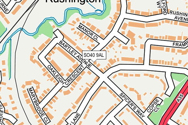 SO40 9AL map - OS OpenMap – Local (Ordnance Survey)