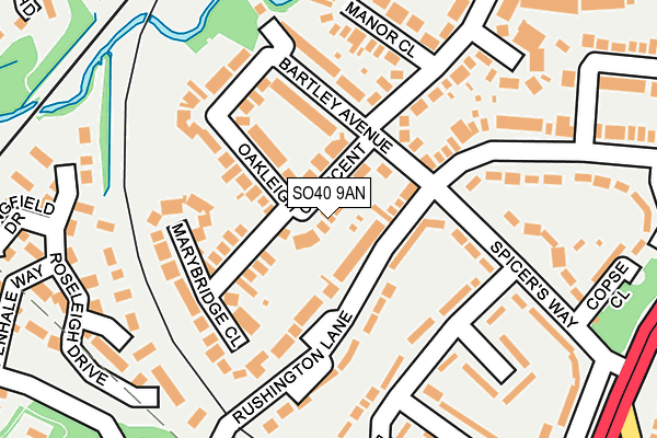 SO40 9AN map - OS OpenMap – Local (Ordnance Survey)