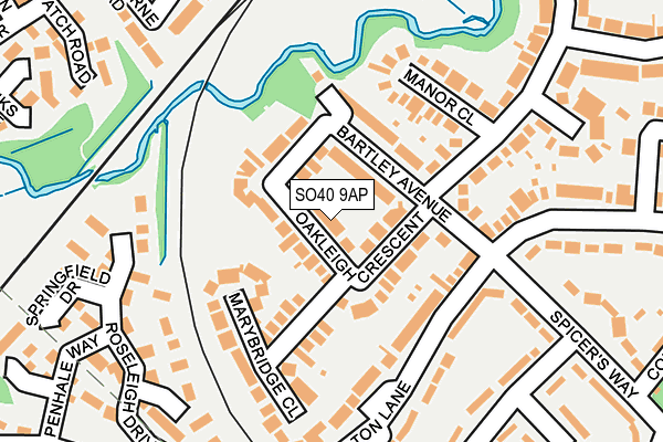 SO40 9AP map - OS OpenMap – Local (Ordnance Survey)