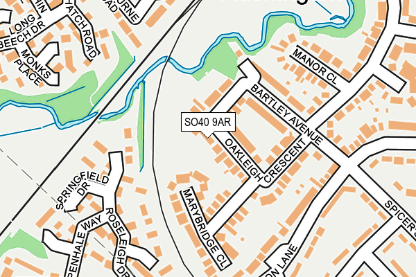 SO40 9AR map - OS OpenMap – Local (Ordnance Survey)