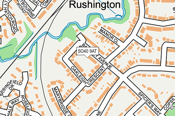 SO40 9AT map - OS OpenMap – Local (Ordnance Survey)