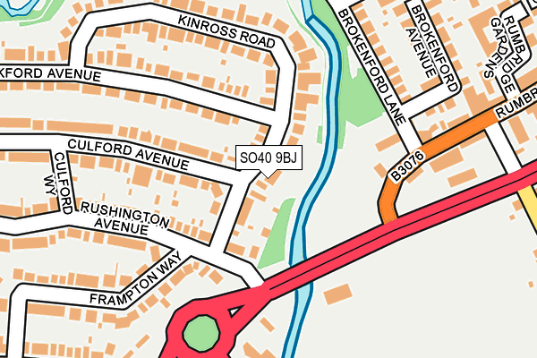 SO40 9BJ map - OS OpenMap – Local (Ordnance Survey)