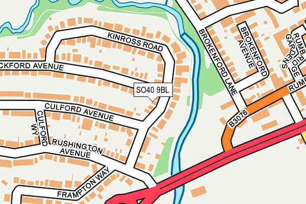 SO40 9BL map - OS OpenMap – Local (Ordnance Survey)