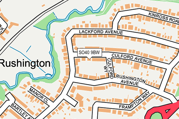 SO40 9BW map - OS OpenMap – Local (Ordnance Survey)