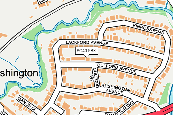 SO40 9BX map - OS OpenMap – Local (Ordnance Survey)