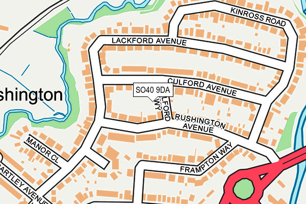 SO40 9DA map - OS OpenMap – Local (Ordnance Survey)