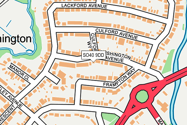 SO40 9DD map - OS OpenMap – Local (Ordnance Survey)