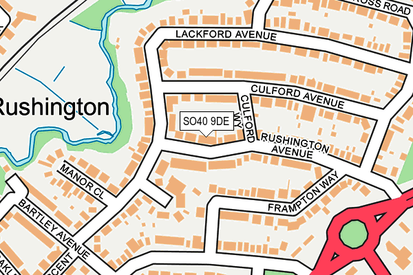 SO40 9DE map - OS OpenMap – Local (Ordnance Survey)