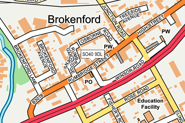 SO40 9DL map - OS OpenMap – Local (Ordnance Survey)