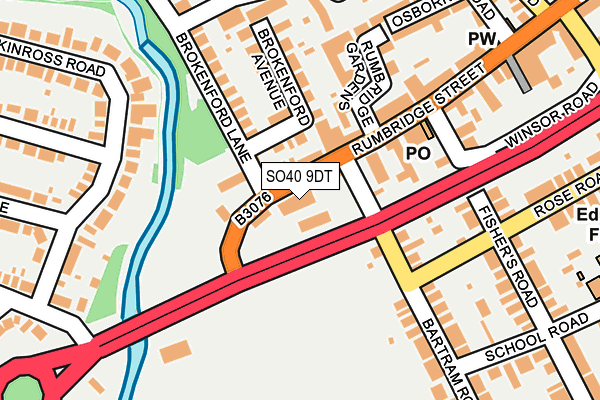 SO40 9DT map - OS OpenMap – Local (Ordnance Survey)