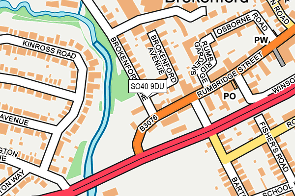 SO40 9DU map - OS OpenMap – Local (Ordnance Survey)