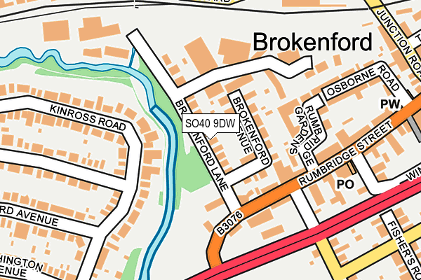 SO40 9DW map - OS OpenMap – Local (Ordnance Survey)