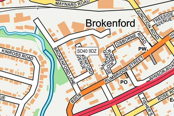 SO40 9DZ map - OS OpenMap – Local (Ordnance Survey)