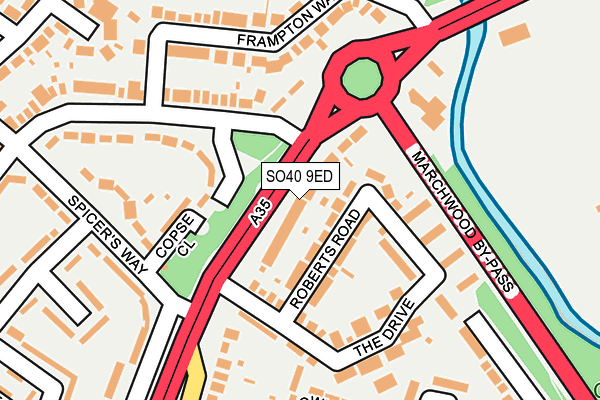 SO40 9ED map - OS OpenMap – Local (Ordnance Survey)