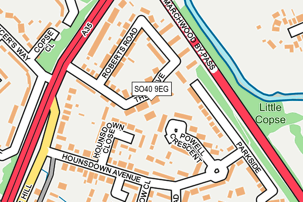SO40 9EG map - OS OpenMap – Local (Ordnance Survey)