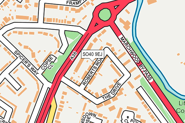 SO40 9EJ map - OS OpenMap – Local (Ordnance Survey)