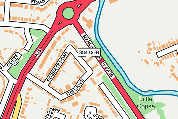 SO40 9EN map - OS OpenMap – Local (Ordnance Survey)