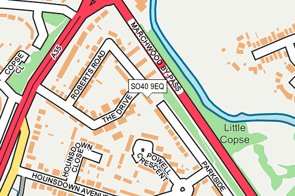 SO40 9EQ map - OS OpenMap – Local (Ordnance Survey)