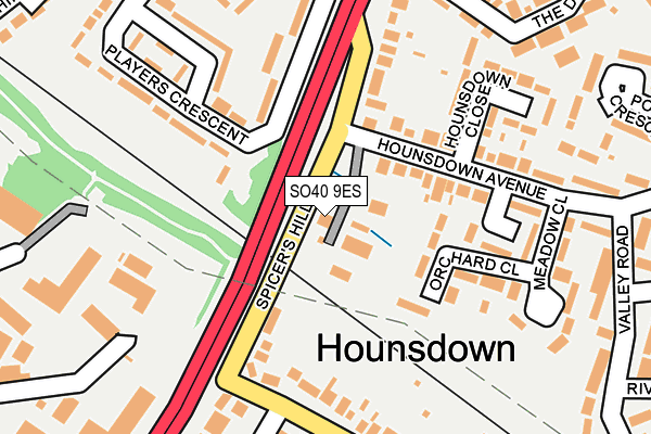 SO40 9ES map - OS OpenMap – Local (Ordnance Survey)