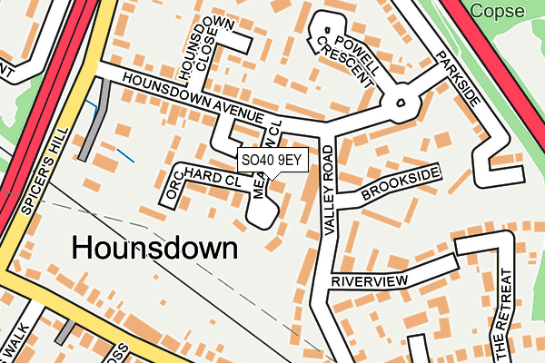 SO40 9EY map - OS OpenMap – Local (Ordnance Survey)