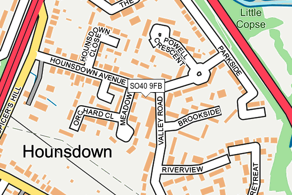 SO40 9FB map - OS OpenMap – Local (Ordnance Survey)