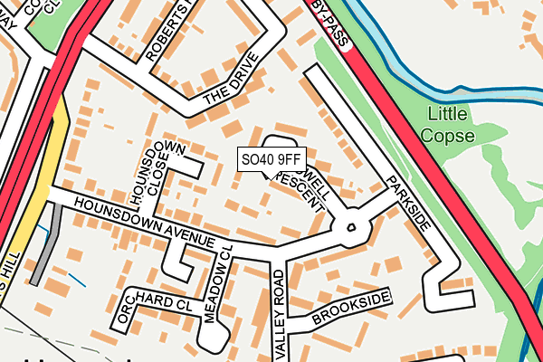 SO40 9FF map - OS OpenMap – Local (Ordnance Survey)