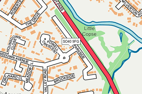 SO40 9FG map - OS OpenMap – Local (Ordnance Survey)