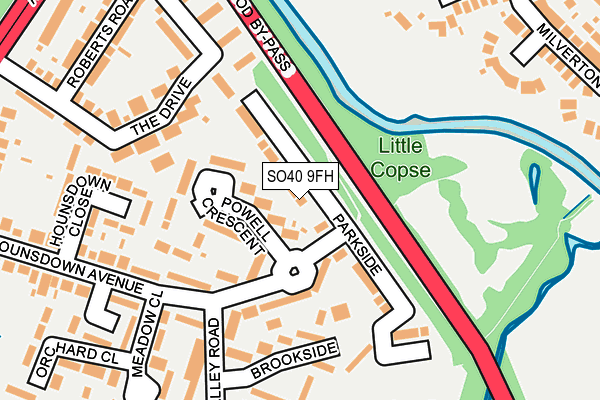 SO40 9FH map - OS OpenMap – Local (Ordnance Survey)