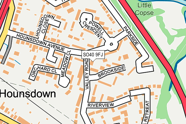 SO40 9FJ map - OS OpenMap – Local (Ordnance Survey)