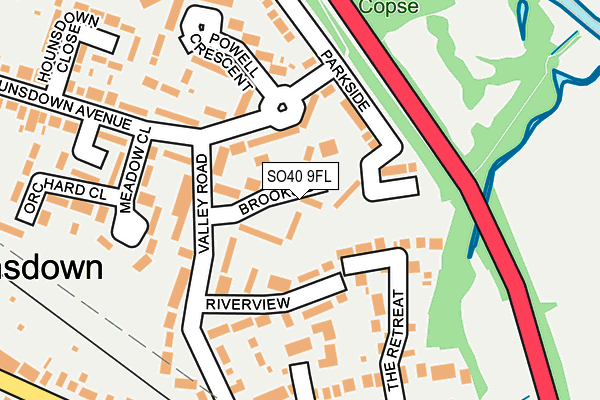 SO40 9FL map - OS OpenMap – Local (Ordnance Survey)