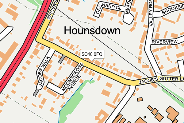 SO40 9FQ map - OS OpenMap – Local (Ordnance Survey)