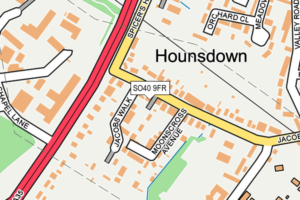 SO40 9FR map - OS OpenMap – Local (Ordnance Survey)