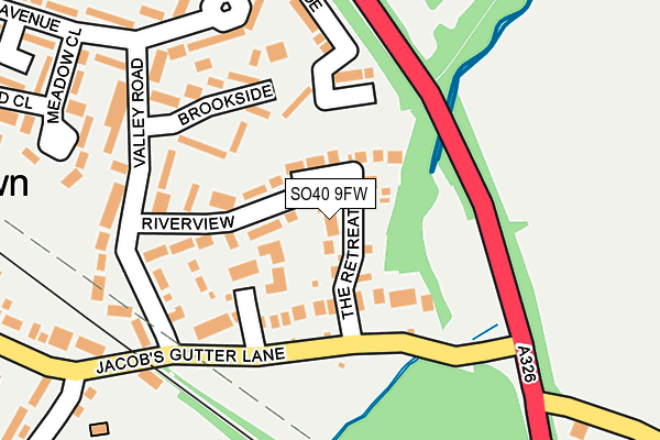SO40 9FW map - OS OpenMap – Local (Ordnance Survey)