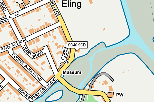 SO40 9GD map - OS OpenMap – Local (Ordnance Survey)