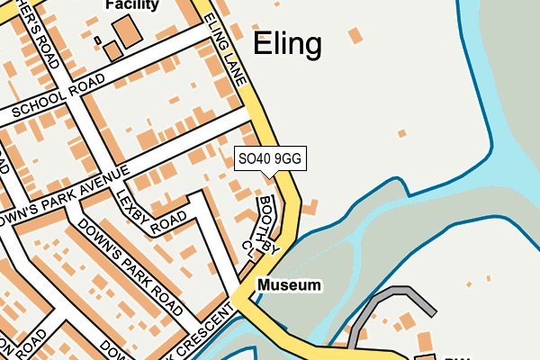 SO40 9GG map - OS OpenMap – Local (Ordnance Survey)