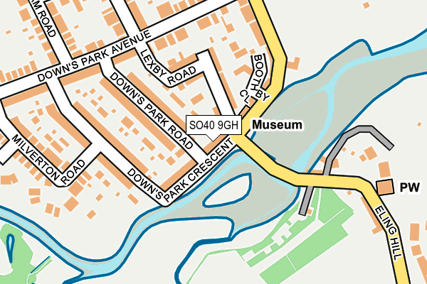 SO40 9GH map - OS OpenMap – Local (Ordnance Survey)