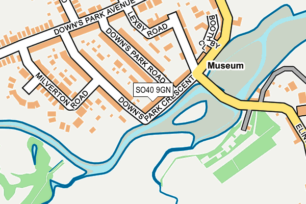 SO40 9GN map - OS OpenMap – Local (Ordnance Survey)