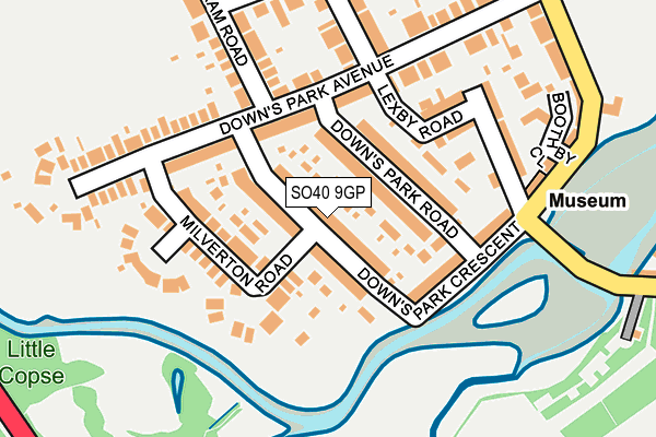 SO40 9GP map - OS OpenMap – Local (Ordnance Survey)