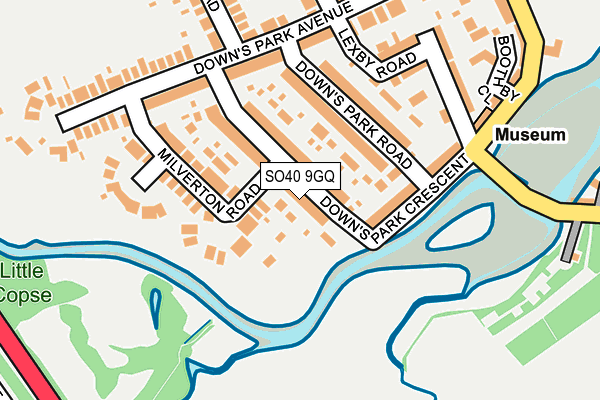 SO40 9GQ map - OS OpenMap – Local (Ordnance Survey)