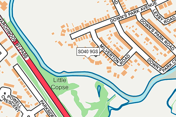 SO40 9GS map - OS OpenMap – Local (Ordnance Survey)