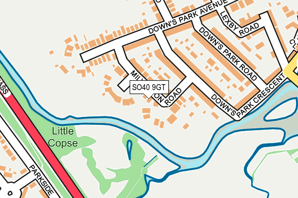 SO40 9GT map - OS OpenMap – Local (Ordnance Survey)