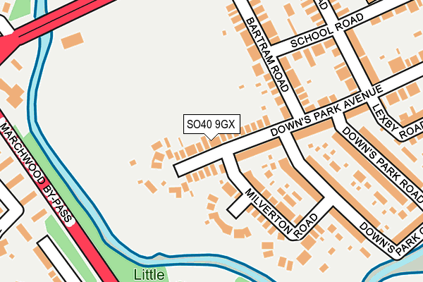 SO40 9GX map - OS OpenMap – Local (Ordnance Survey)