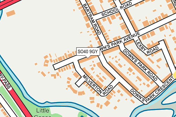 SO40 9GY map - OS OpenMap – Local (Ordnance Survey)