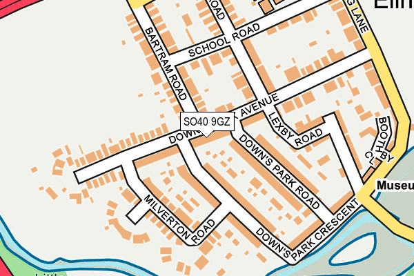 SO40 9GZ map - OS OpenMap – Local (Ordnance Survey)